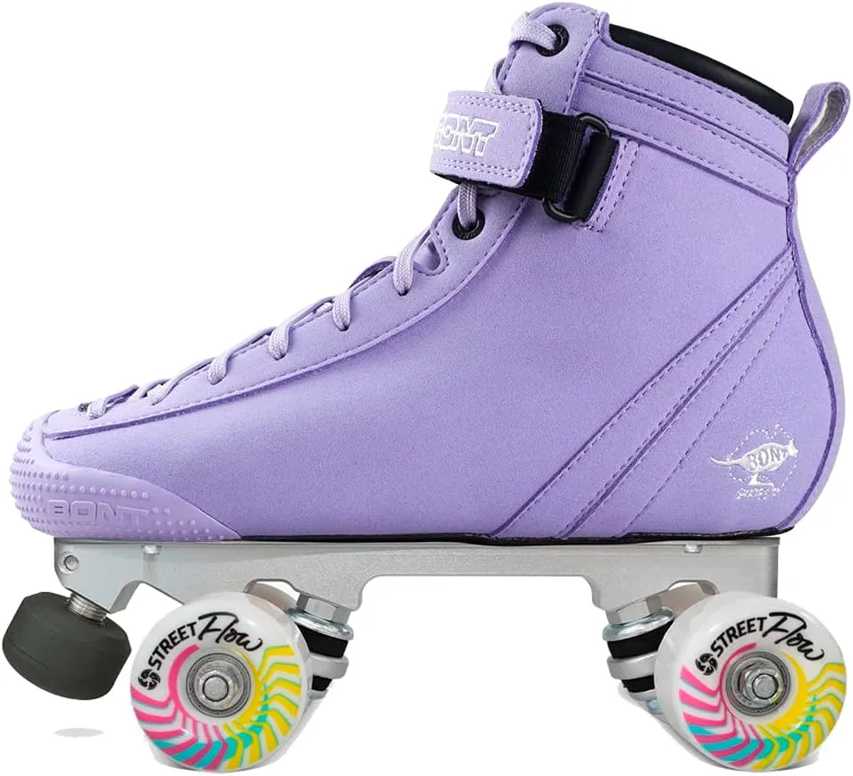 Bont Parkstar Vegan Lavender Suede Professional Roller Skates for Park Ramps Bowls Street - Rollerskates for Outdoor and Indoor Skating