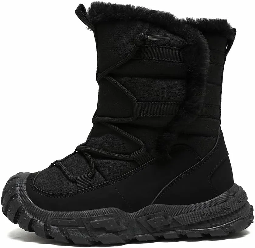Boys Girls Wnter Snow Boots Warm Outdoor Hiking Shoes Waterproof Anti-slip Boots