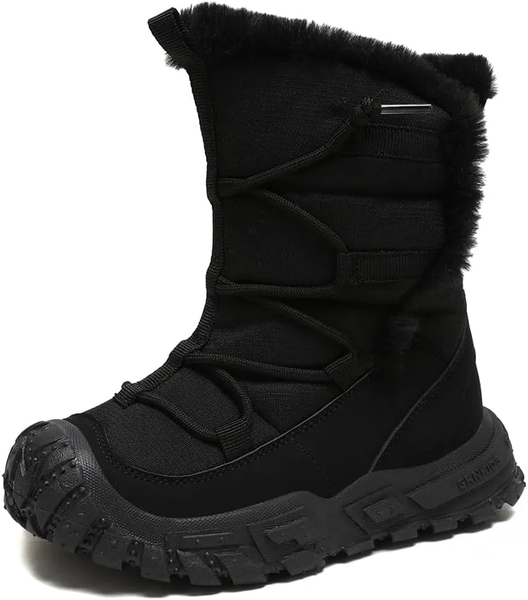 Boys Girls Wnter Snow Boots Warm Outdoor Hiking Shoes Waterproof Anti-slip Boots
