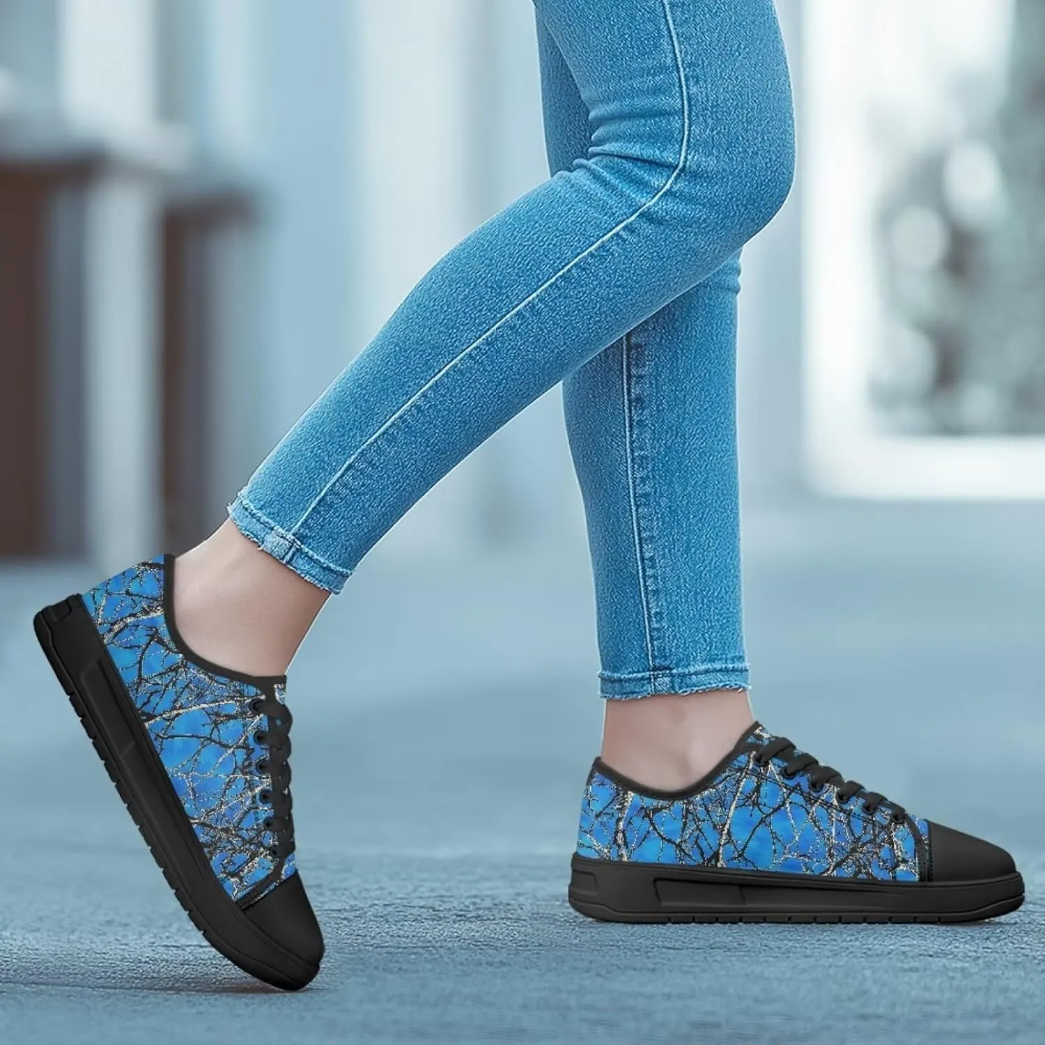 Canvar Shoes for Women Men Lace up Low Top Platform Sneakers for Walking Hiking Running