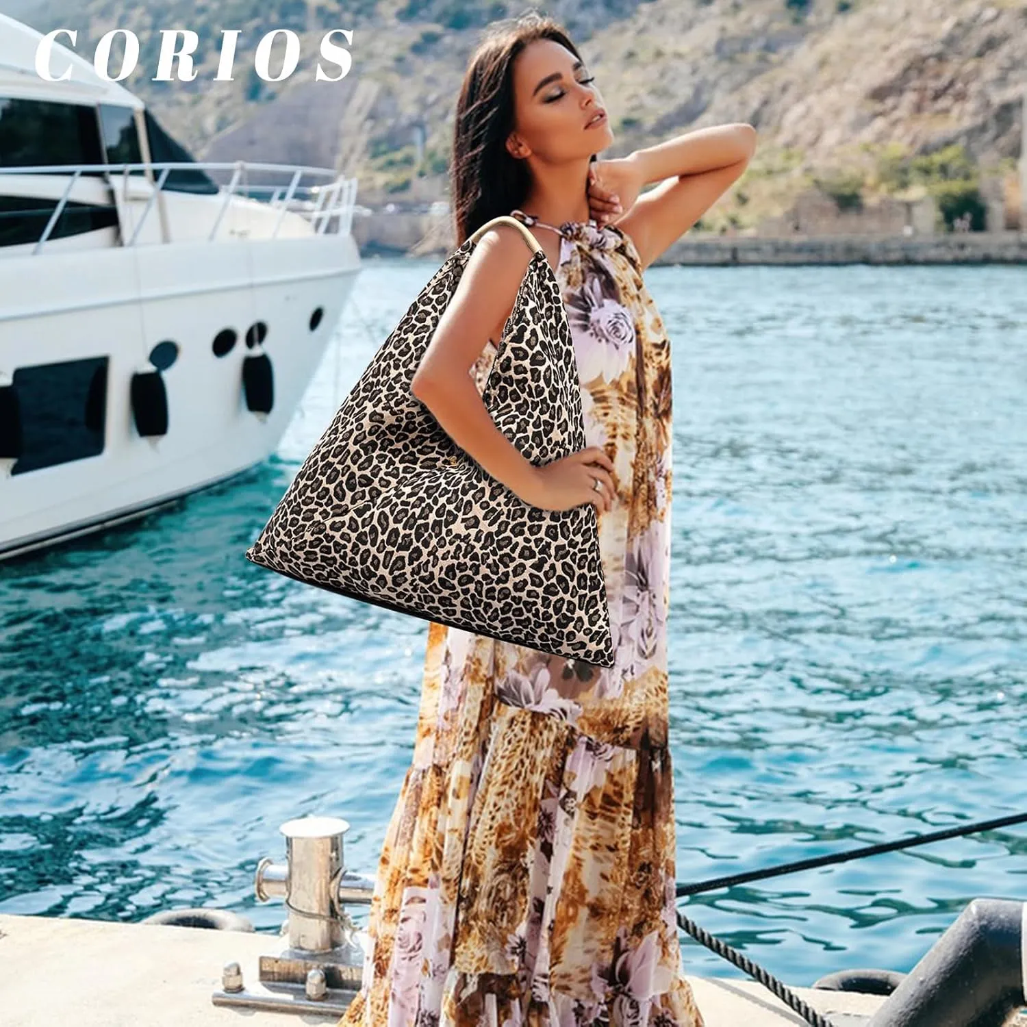 Canvas Handbag for Women - Ethnic Style Tote Top Handle Summer Beach Large Shoulder Bag