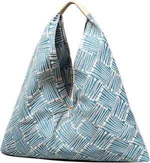 Canvas Handbag for Women - Ethnic Style Tote Top Handle Summer Beach Large Shoulder Bag