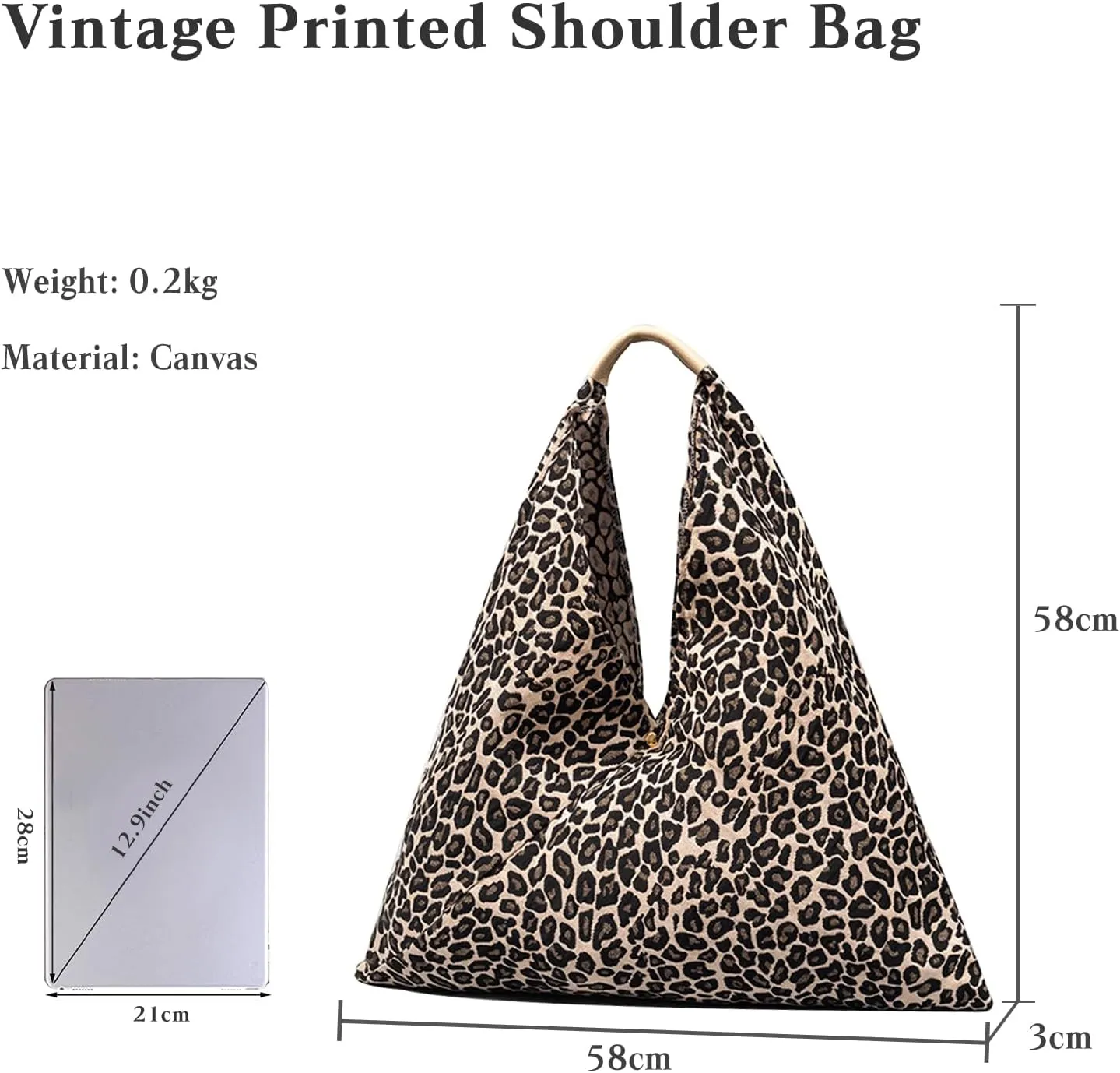 Canvas Handbag for Women - Ethnic Style Tote Top Handle Summer Beach Large Shoulder Bag