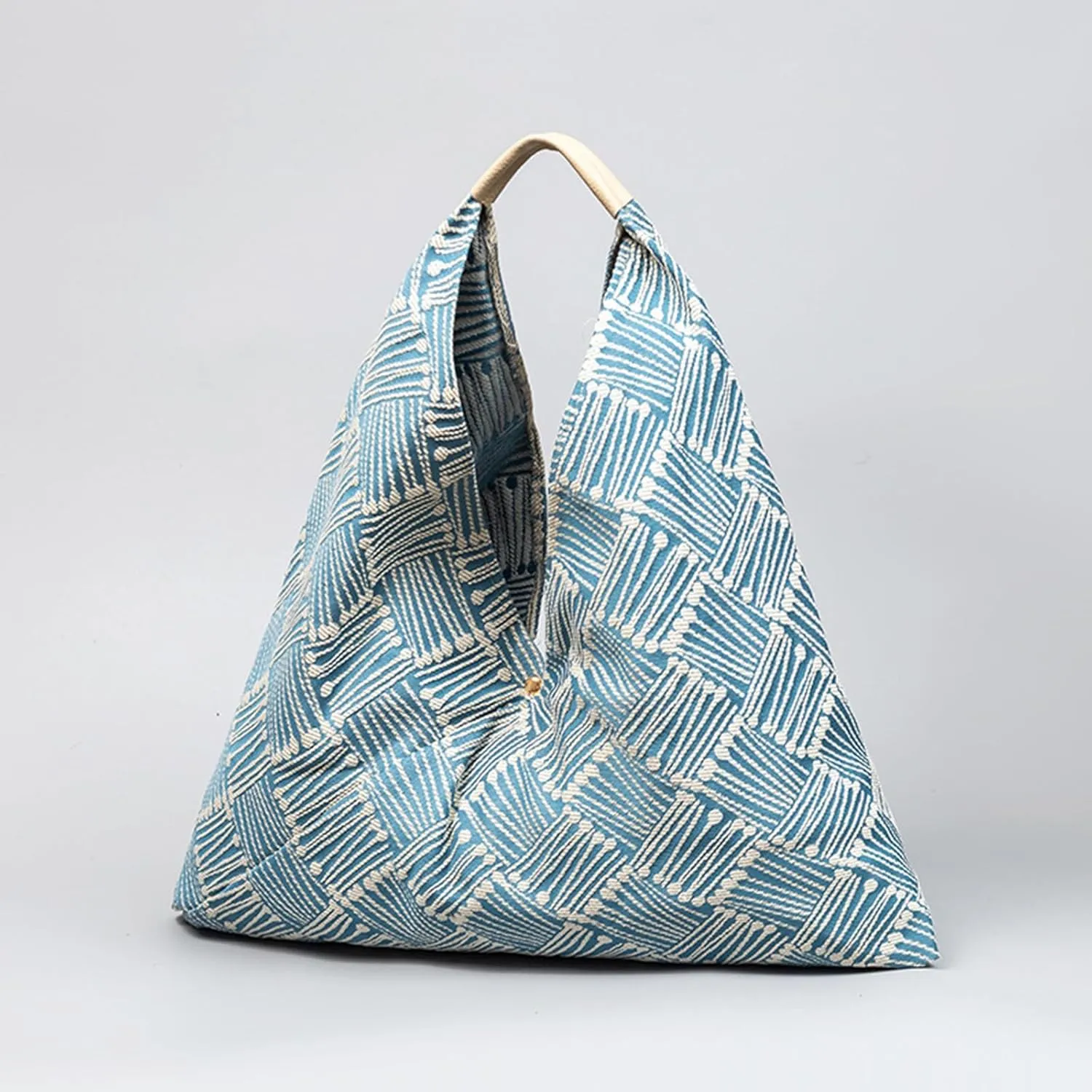 Canvas Handbag for Women - Ethnic Style Tote Top Handle Summer Beach Large Shoulder Bag