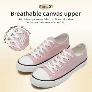 Canvas Shoes for Women Men Low Top Lace Up Sneakers Canvas Fashion Sneakers Classic Casual Walking Shoes Comfortable Breathable