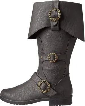 Caribbean Pirate Boots Adventure Footwear Halloween Costume Renaissance Medieval Cosplay