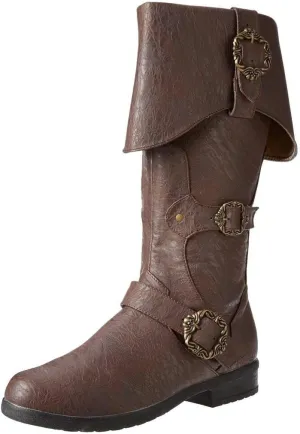 Caribbean Pirate Boots Adventure Footwear Halloween Costume Renaissance Medieval Cosplay