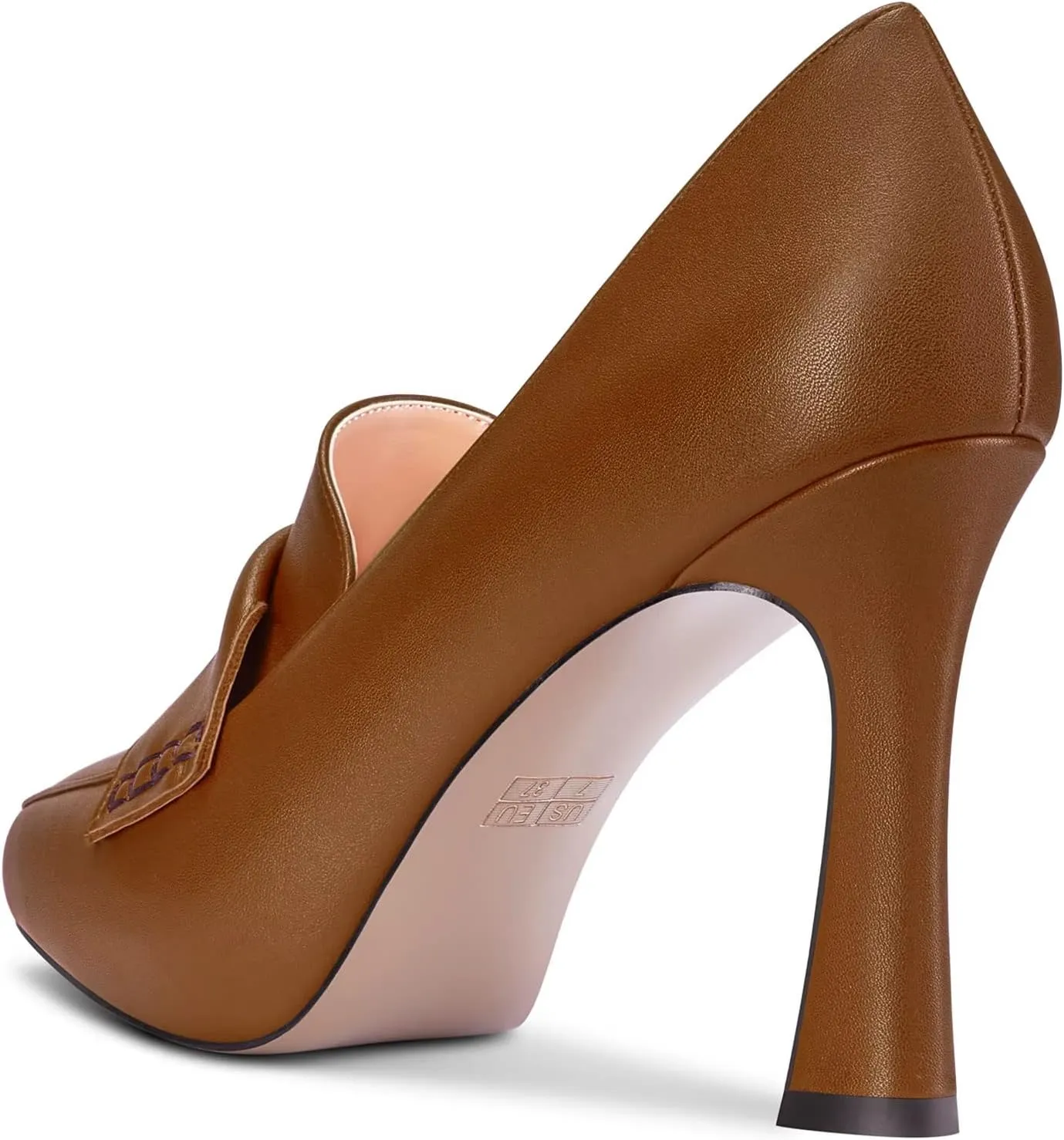 Castamere Women High Stiletto Platform Heel Pointed Toe Loafers Slip-on Pumps Work Business Office Dress 3.9 Inches Heels