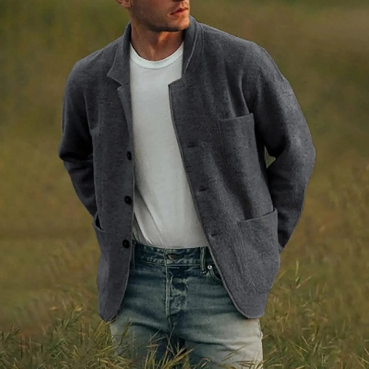 Casual Blazer For Men Summer Elegant Pullover