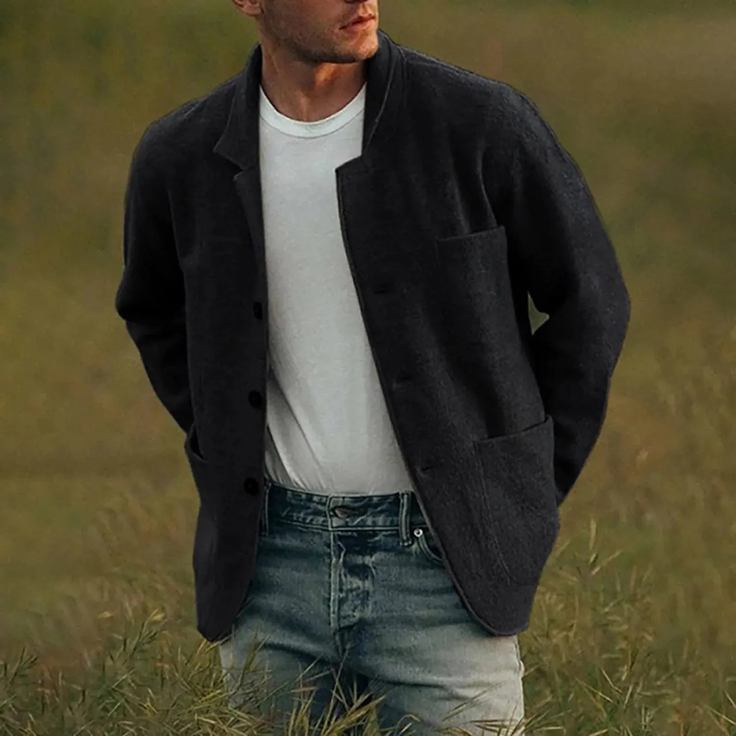 Casual Blazer For Men Summer Elegant Pullover