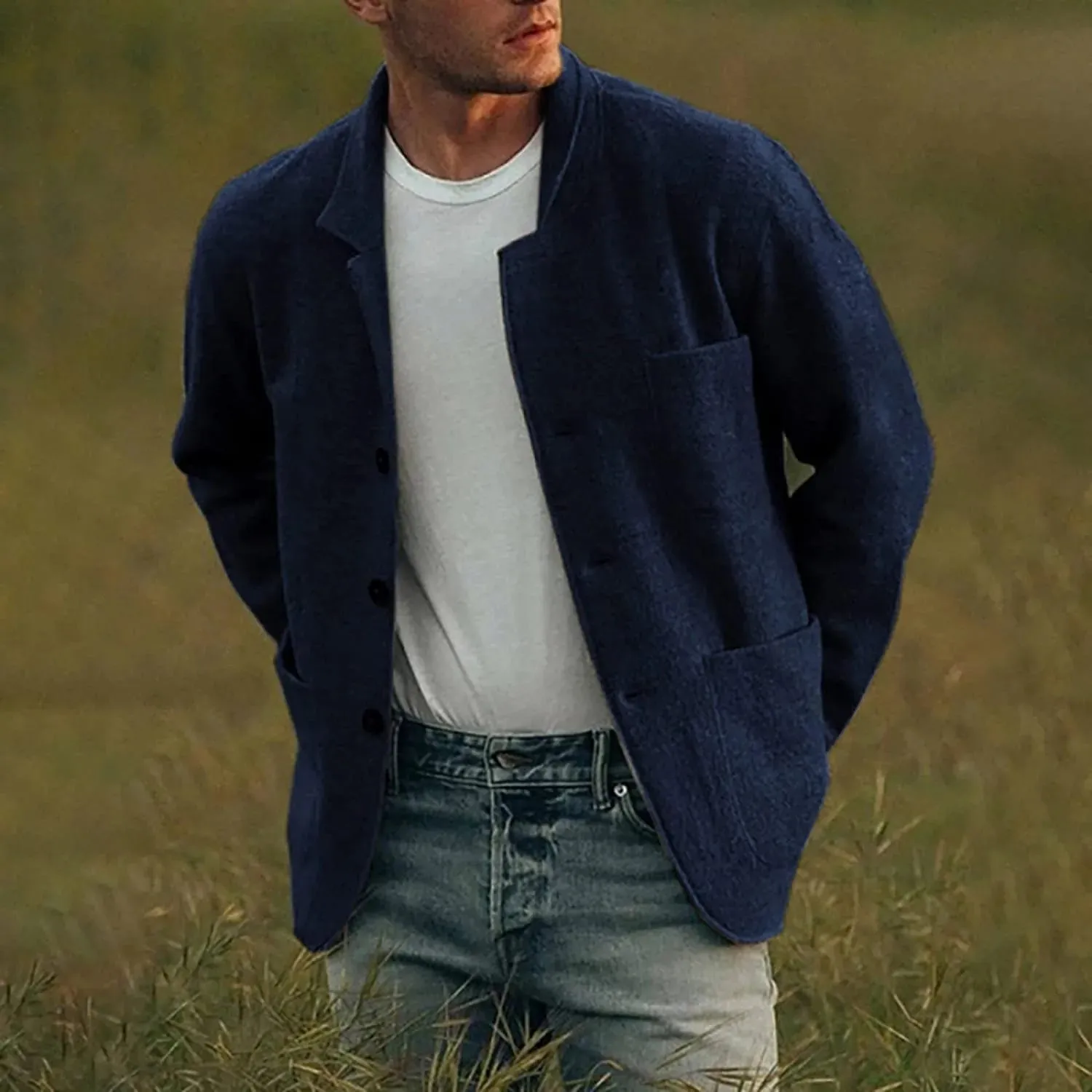 Casual Blazer For Men Summer Elegant Pullover