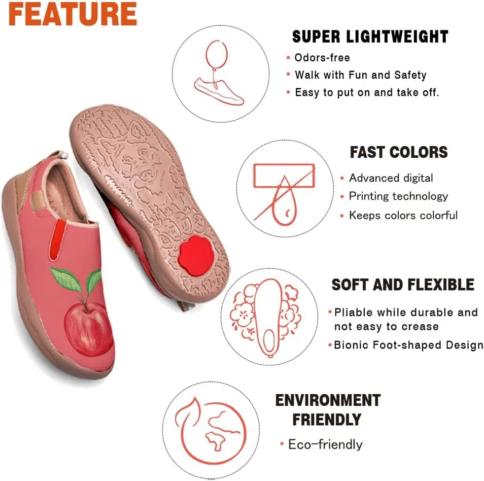 Casual Shoes for Women Art Painted Slip On Loafers Lightweight Fashion Travel Walking Sneaker