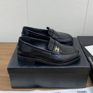 CC Loafers 25mm Glossy Black Lambskin