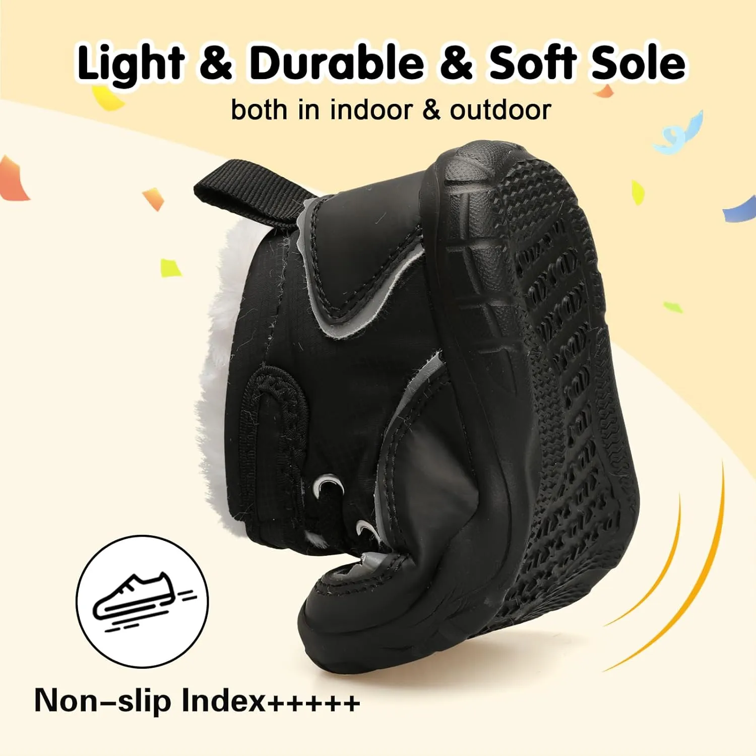 Centipede Demon Toddler Boots Boys Girls Winter Boots Waterproof Fleece Kids Snow Boots Faux Fur Booties Warm Walking Shoes for Indoor Outdoor