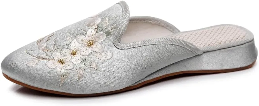 Chinese Slippers for Women Embroidered Mules Slip on - Beach Travel Retro Trendy Soft Cute Casual Comfortable Walking Lightweight Running Standing All Day Business Office Driving Birthday Gifts