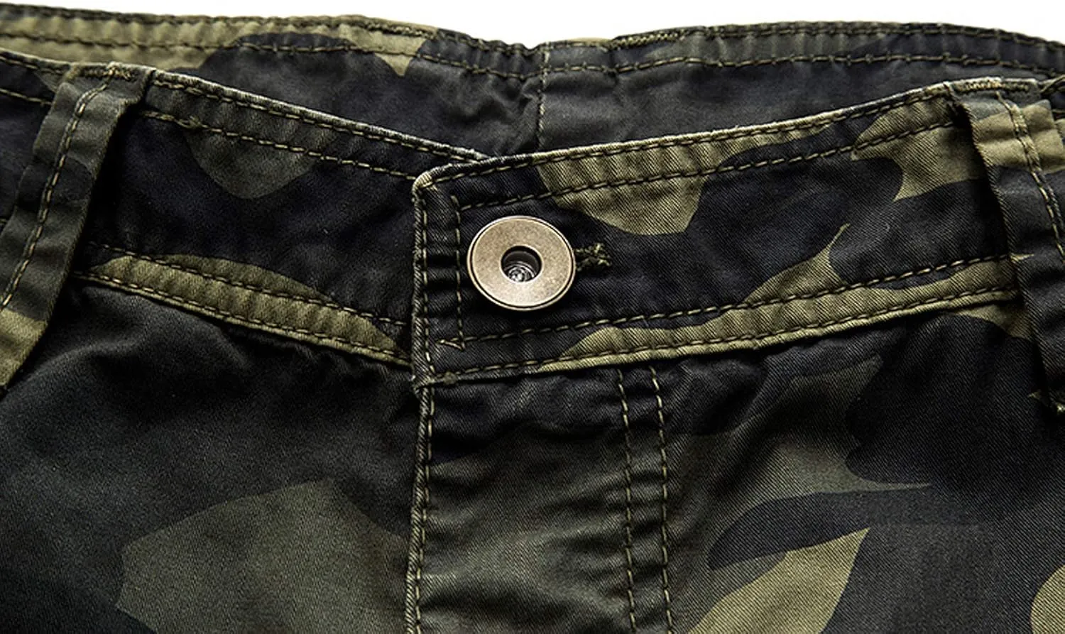 chouyatou Men's Active Normal Waist Loose Multi-Pocket Versatile Twill Cargo Shorts