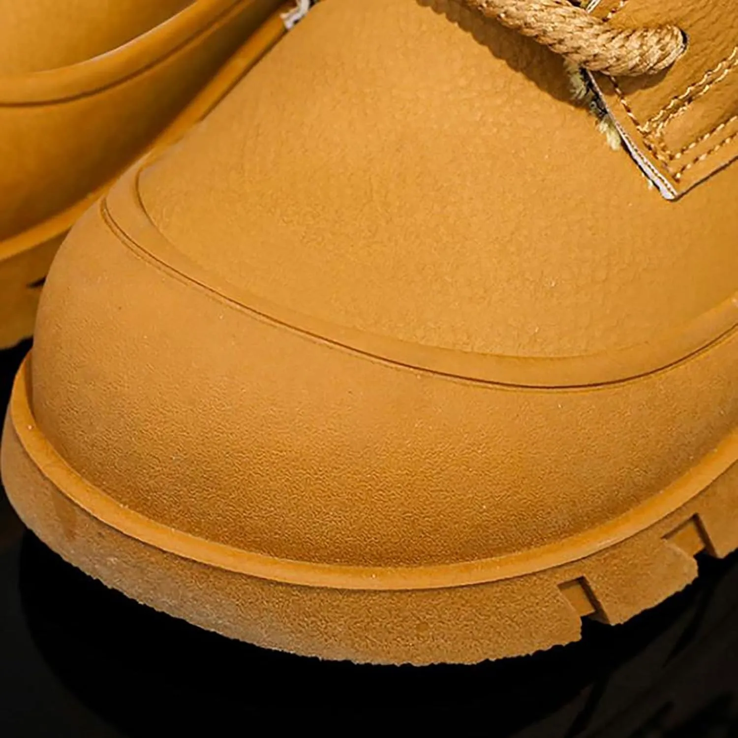 Chunky Sole Leather Booties For Childrens Boys Girls Kids Fashion Lace-Up Shoes 𝐖aterproof Flat Non Slip Breathable Shoes