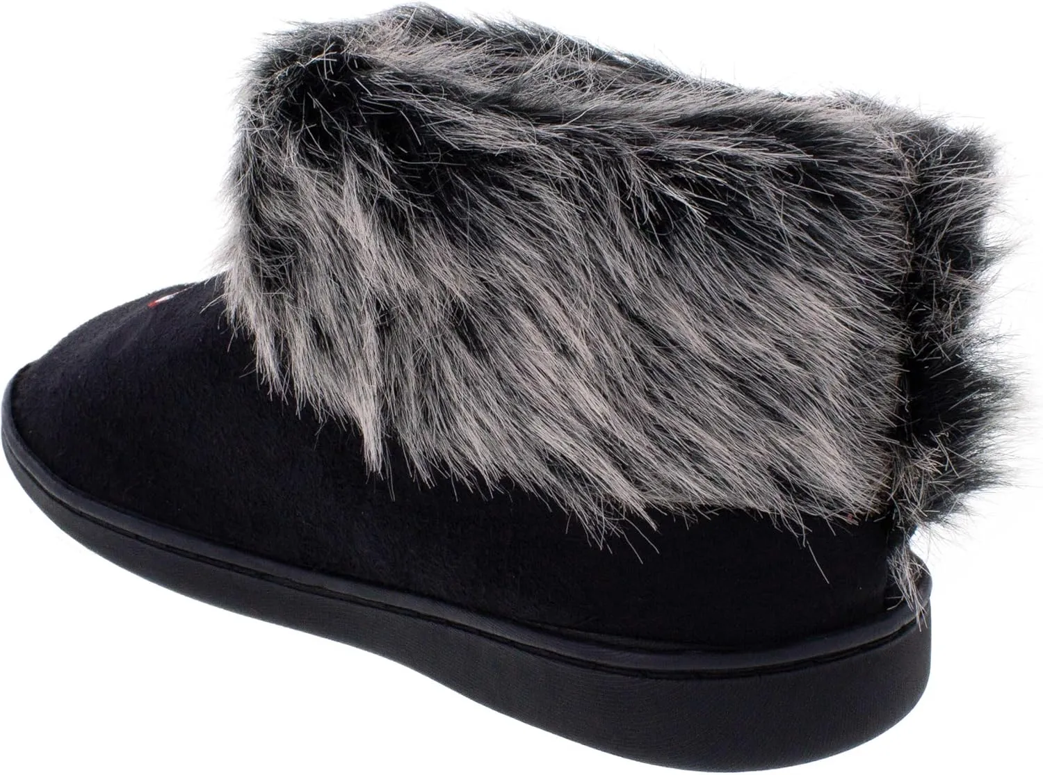 Comfy Feet Womens NCAA Faux Sheepskin Furry Top Indoor Outdoor Slippers