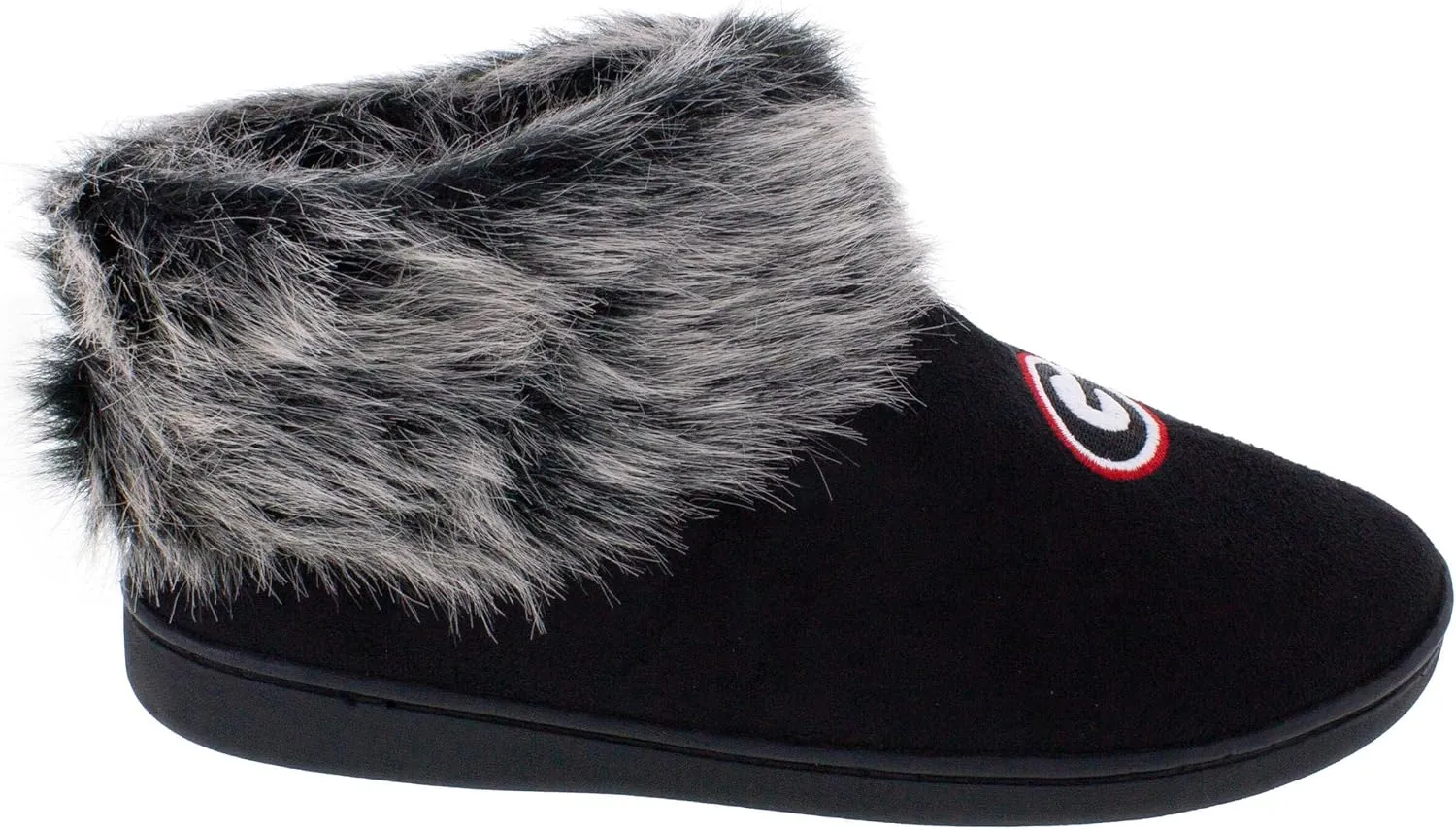 Comfy Feet Womens NCAA Faux Sheepskin Furry Top Indoor Outdoor Slippers