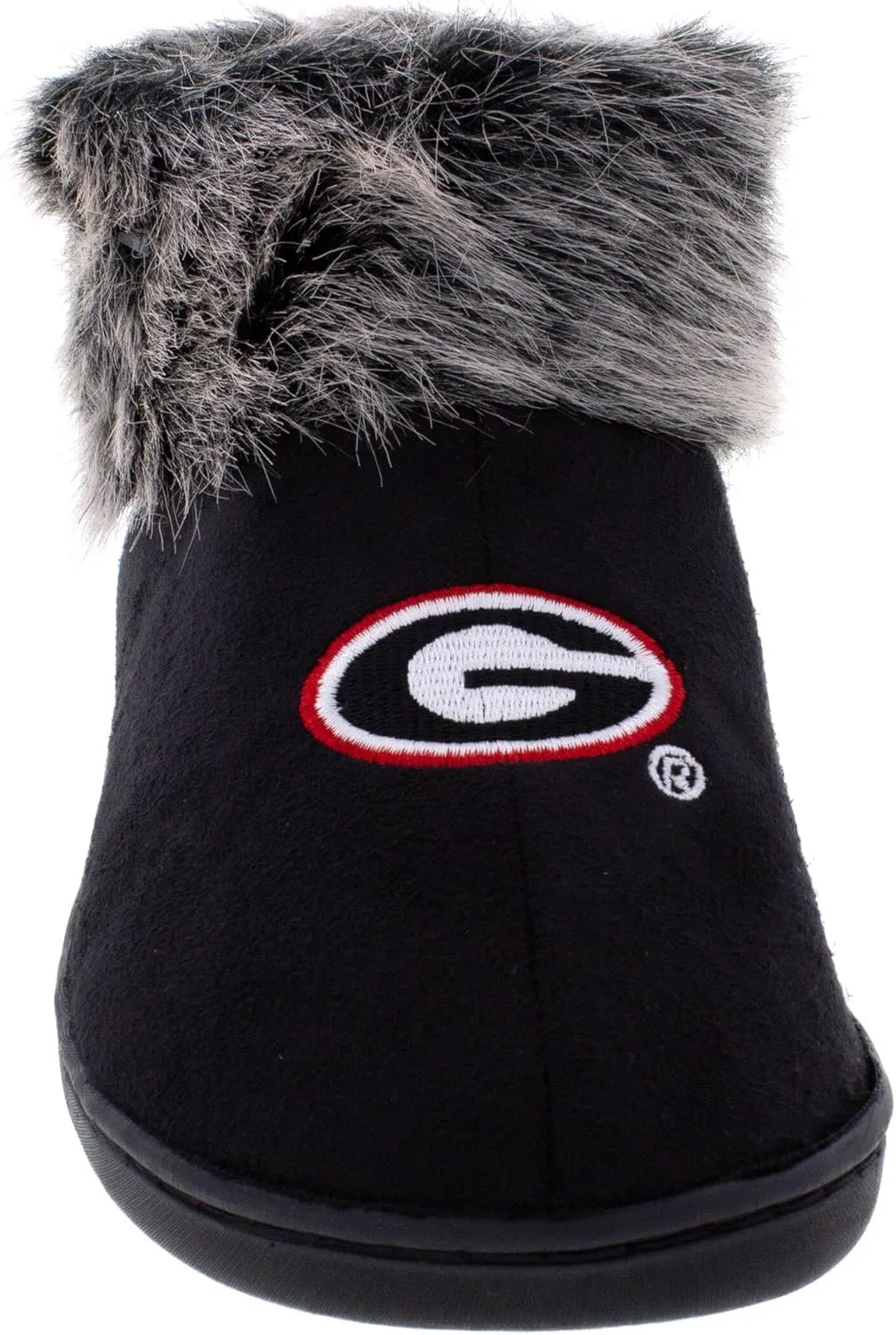 Comfy Feet Womens NCAA Faux Sheepskin Furry Top Indoor Outdoor Slippers