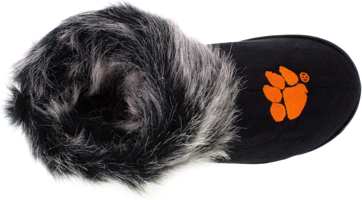 Comfy Feet Womens NCAA Faux Sheepskin Furry Top Indoor Outdoor Slippers