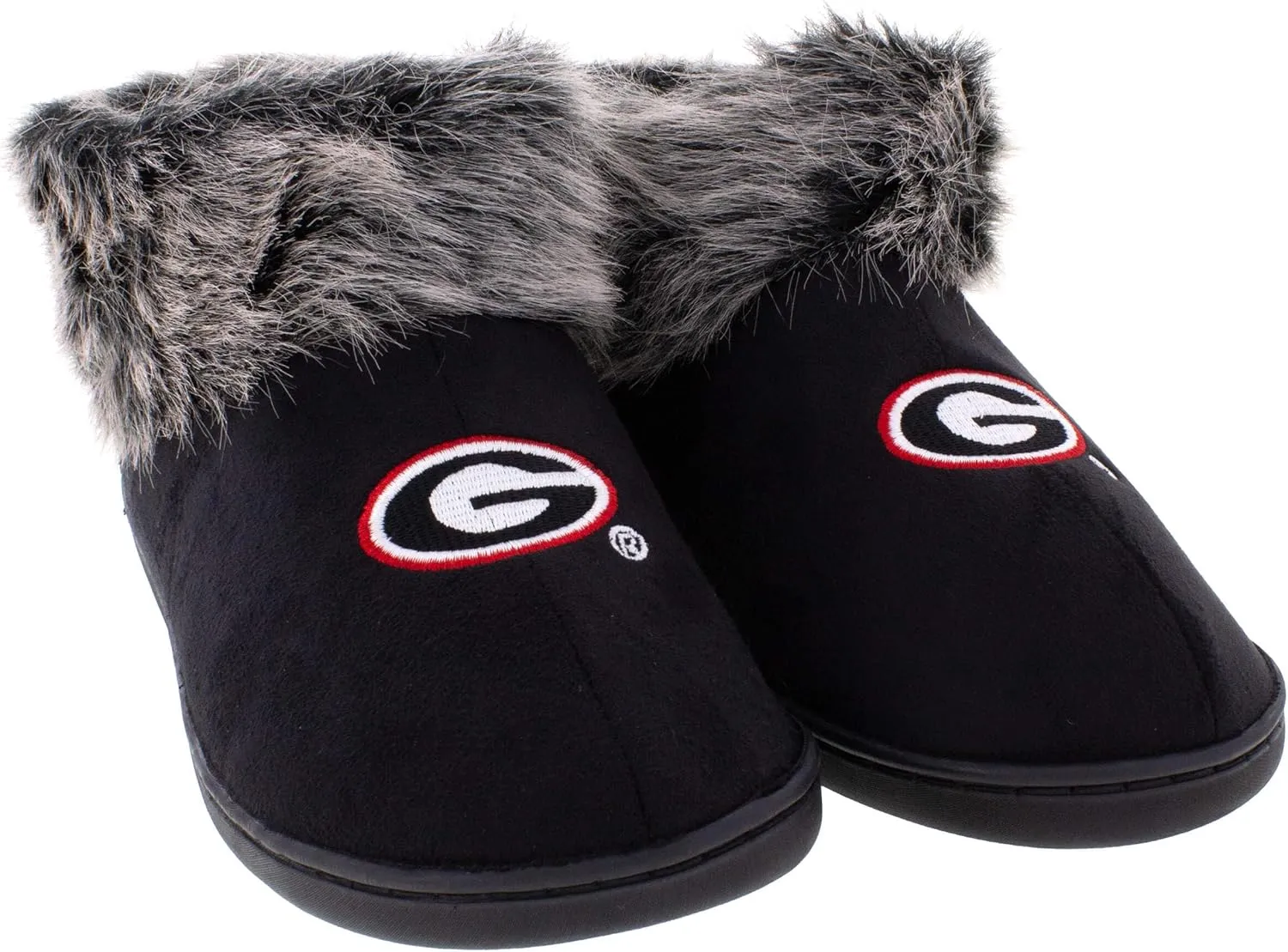 Comfy Feet Womens NCAA Faux Sheepskin Furry Top Indoor Outdoor Slippers