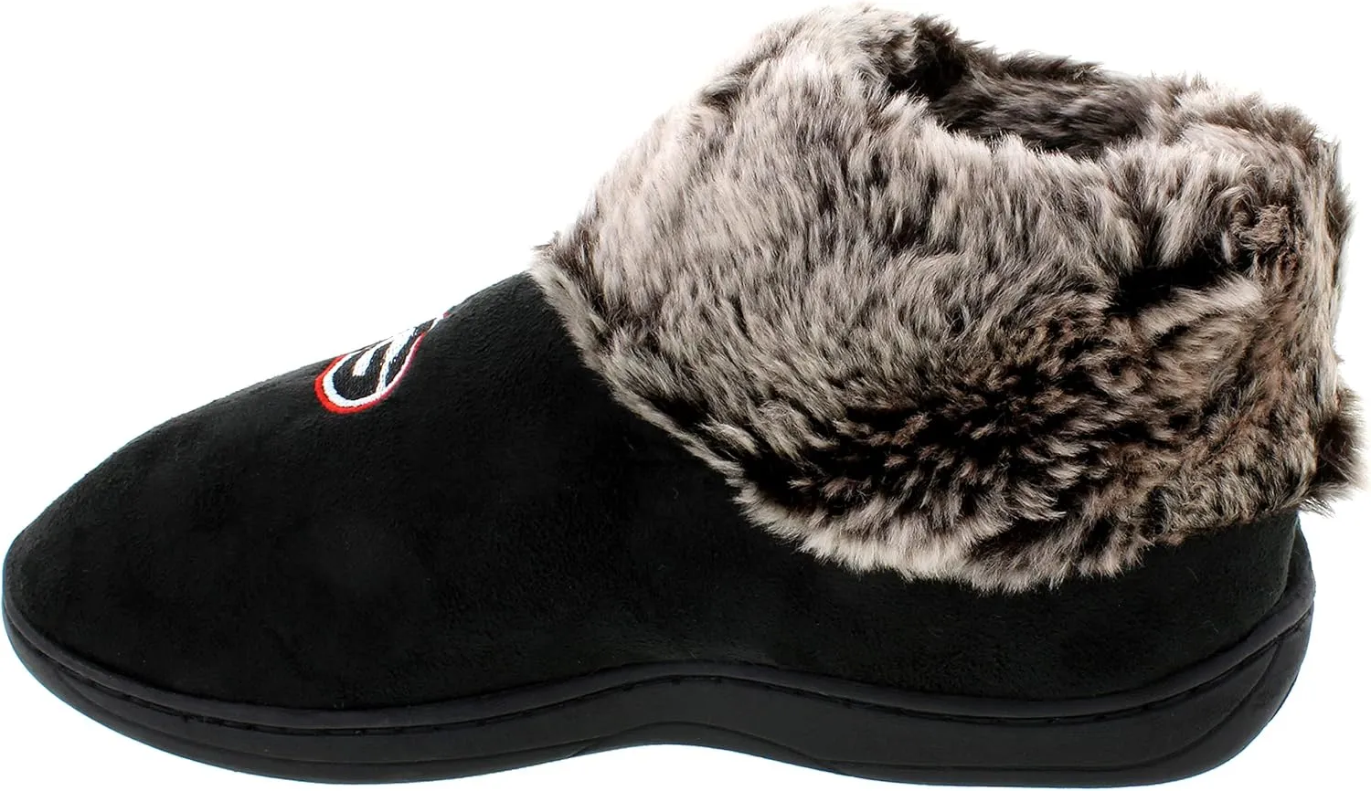 Comfy Feet Womens NCAA Faux Sheepskin Furry Top Indoor Outdoor Slippers