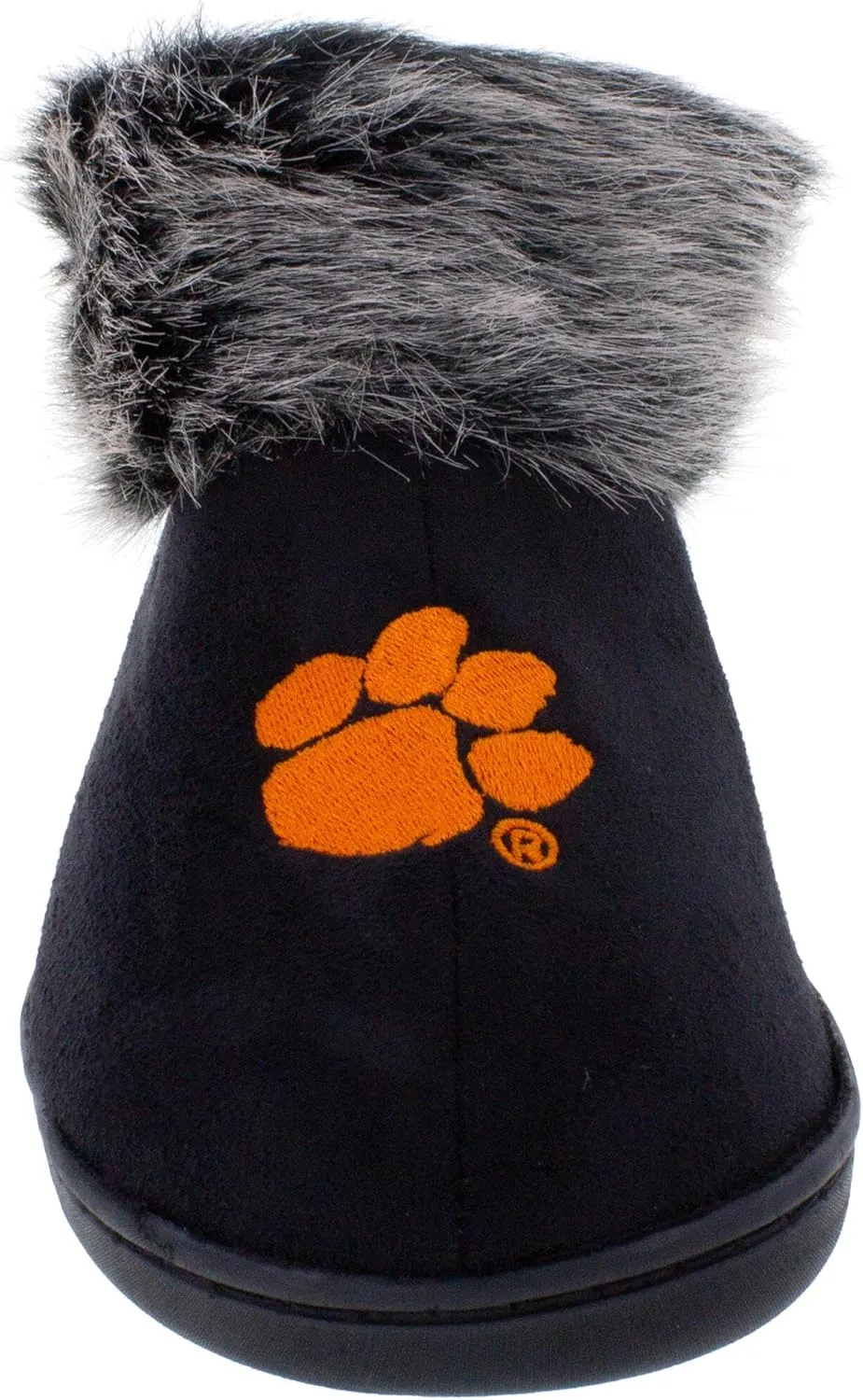 Comfy Feet Womens NCAA Faux Sheepskin Furry Top Indoor Outdoor Slippers