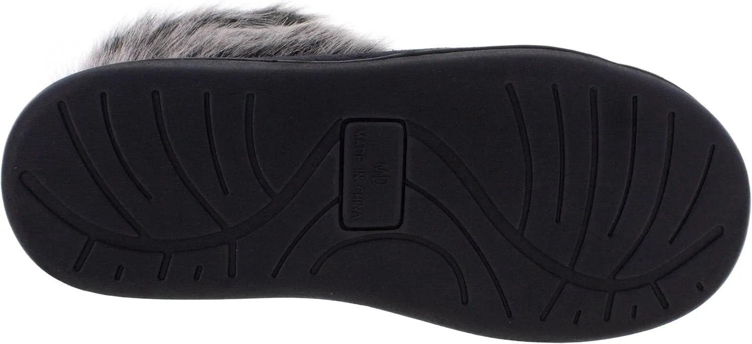 Comfy Feet Womens NCAA Faux Sheepskin Furry Top Indoor Outdoor Slippers