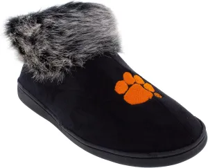Comfy Feet Womens NCAA Faux Sheepskin Furry Top Indoor Outdoor Slippers