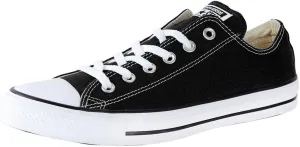 Converse M9166- Chuck Taylor All Star Unisex Ox Low Top Black Sneakers, 9 Women/7 Men