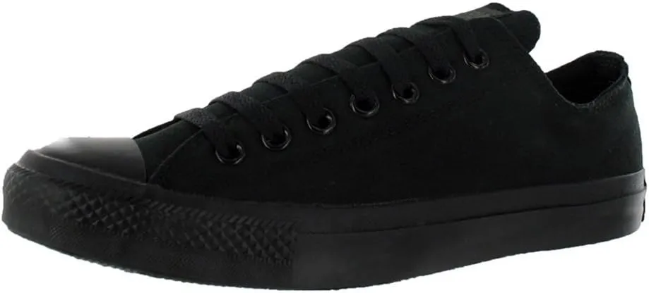 Converse Unisex Chuck Taylor All Star Low Top Black/Black Sneakers - 6.5 Men 8.5 Women
