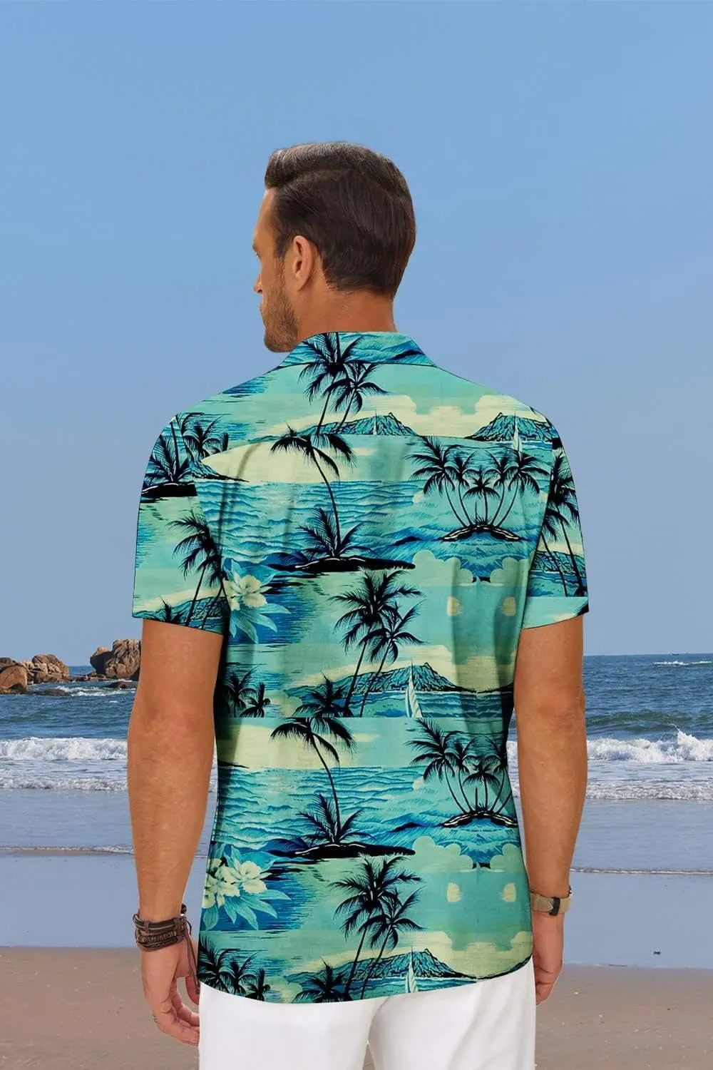 COOFANDY Mens Hawaiian Shirt Short Sleeve Floral Button Down Shirts Tropical Summer Beach Shirts Camp Collar Shirt