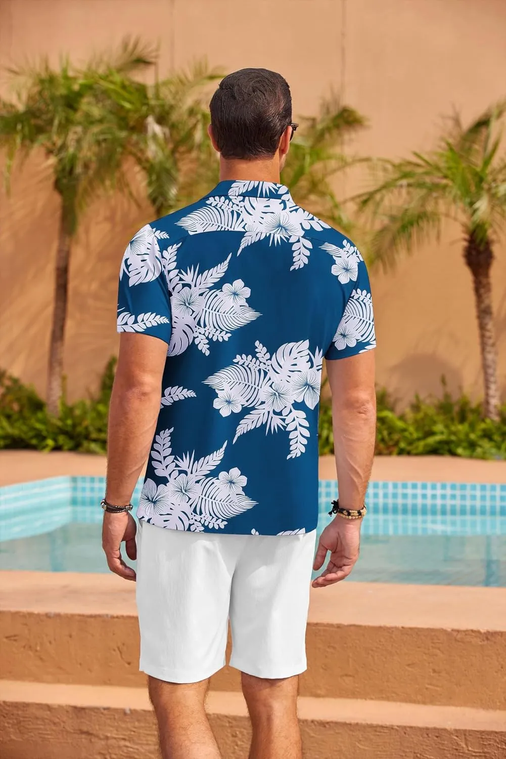 COOFANDY Mens Hawaiian Shirt Short Sleeve Floral Button Down Shirts Tropical Summer Beach Shirts Camp Collar Shirt