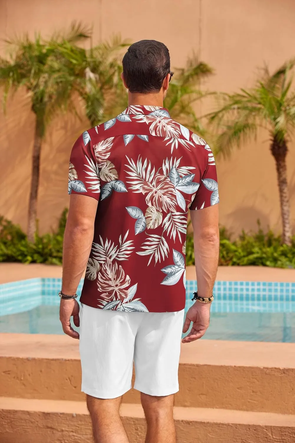 COOFANDY Mens Hawaiian Shirt Short Sleeve Floral Button Down Shirts Tropical Summer Beach Shirts Camp Collar Shirt