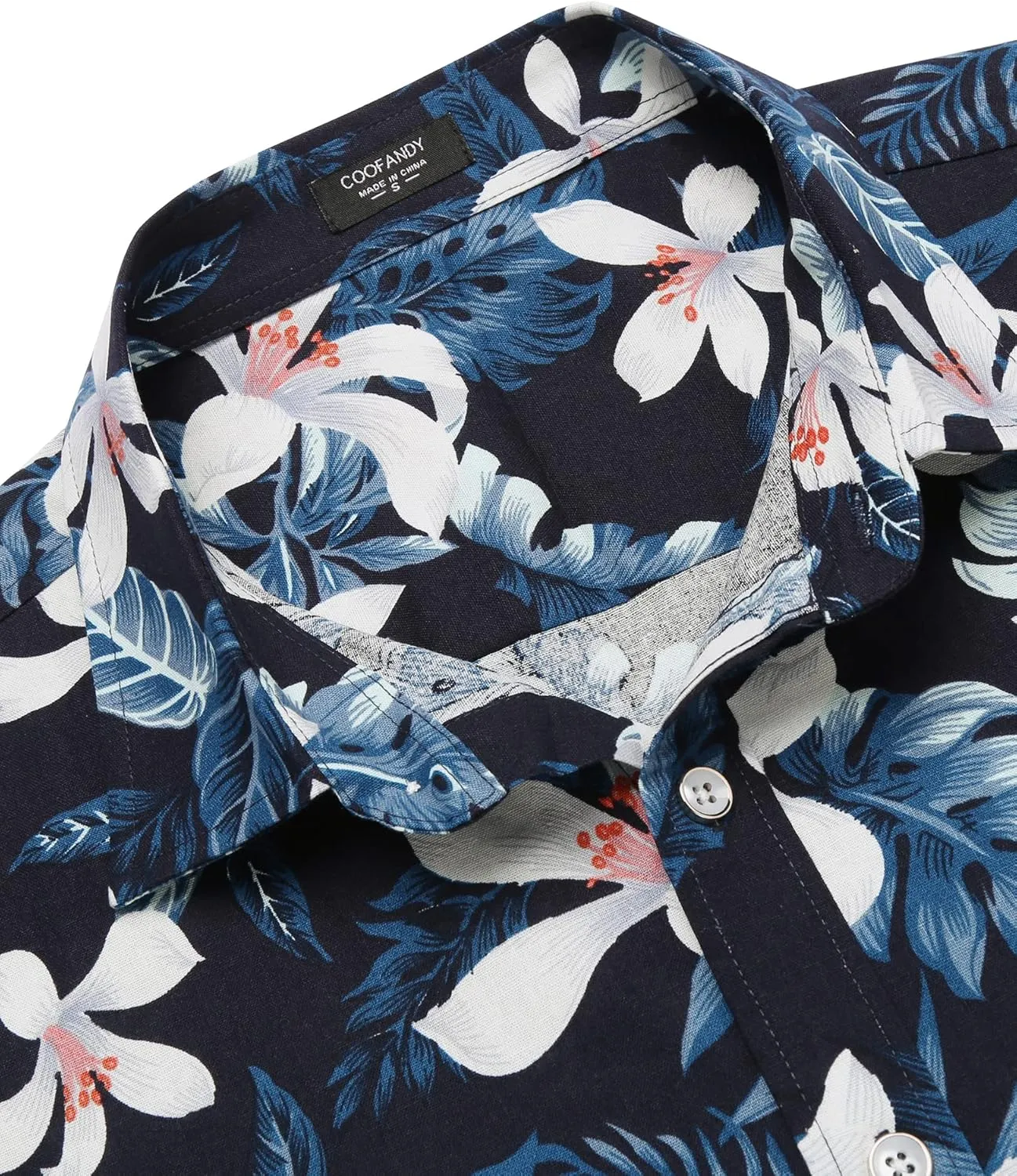 COOFANDY Mens Hawaiian Shirts Short Sleeve Casual Button Down Tropical Beach Shirt