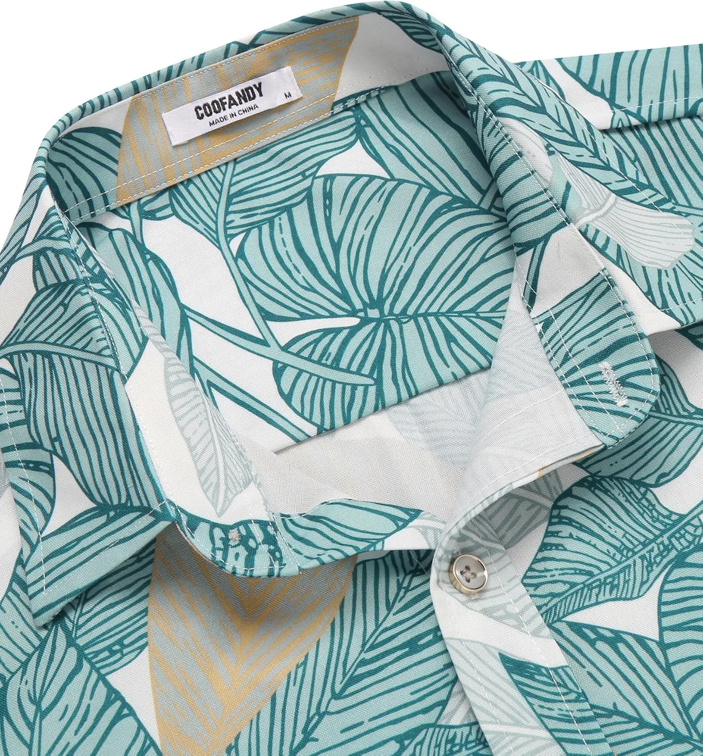 COOFANDY Mens Hawaiian Shirts Short Sleeve Casual Button Down Tropical Beach Shirt