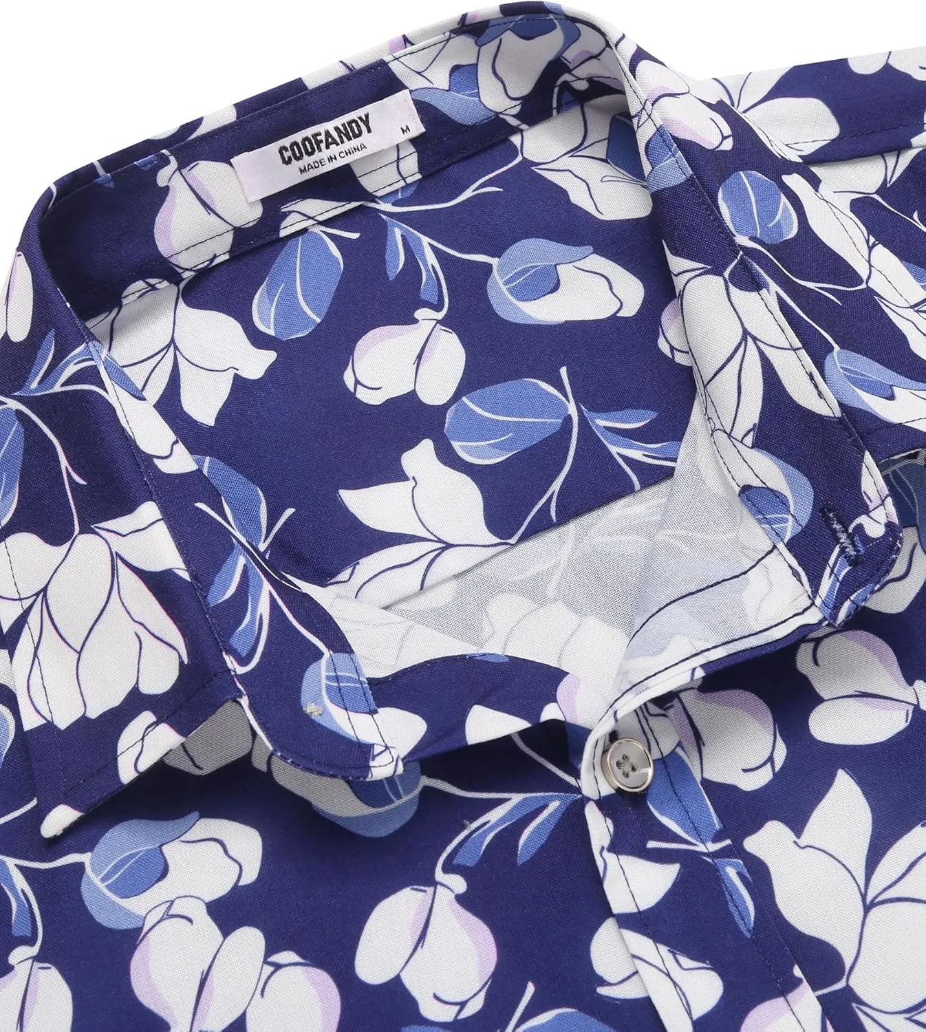 COOFANDY Mens Hawaiian Shirts Short Sleeve Casual Button Down Tropical Beach Shirt