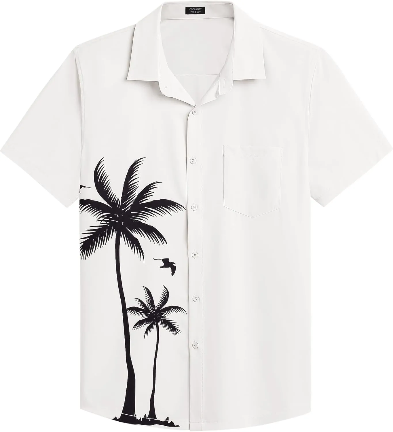 COOFANDY Mens Hawaiian Tropical Shirts Short Sleeve Button Down Summer Beach Shirt with Pocket