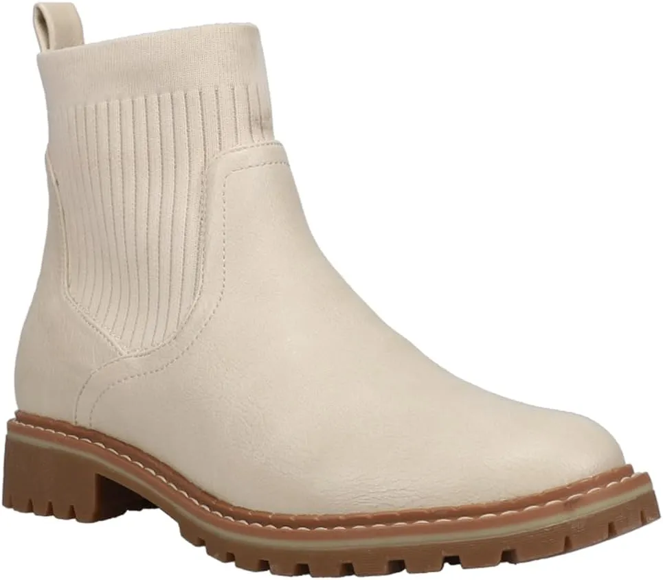 Corkys Footwear Womens Cabin Fever Bootie - Featuring a Sock Top Upper, A Lug Outsole with a 1-Inch Heel, Comfortable and Cushioned Insoles For All-Day Wear