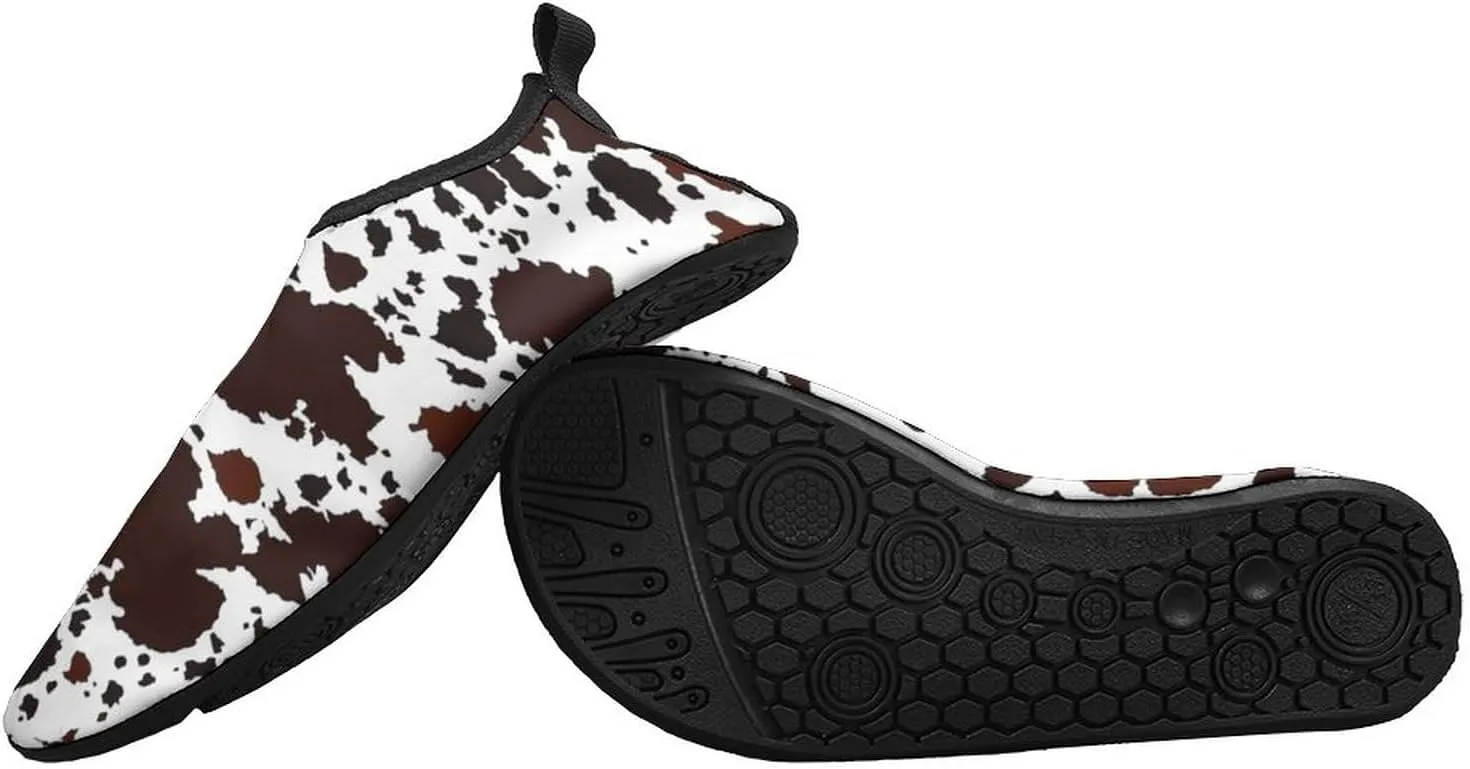 Cow Pattern Wading Shoe Non Slip Water Shoes Quick Dry Barefoot Aqua Socks Rain Boots Walking Shoes Sport Footwear