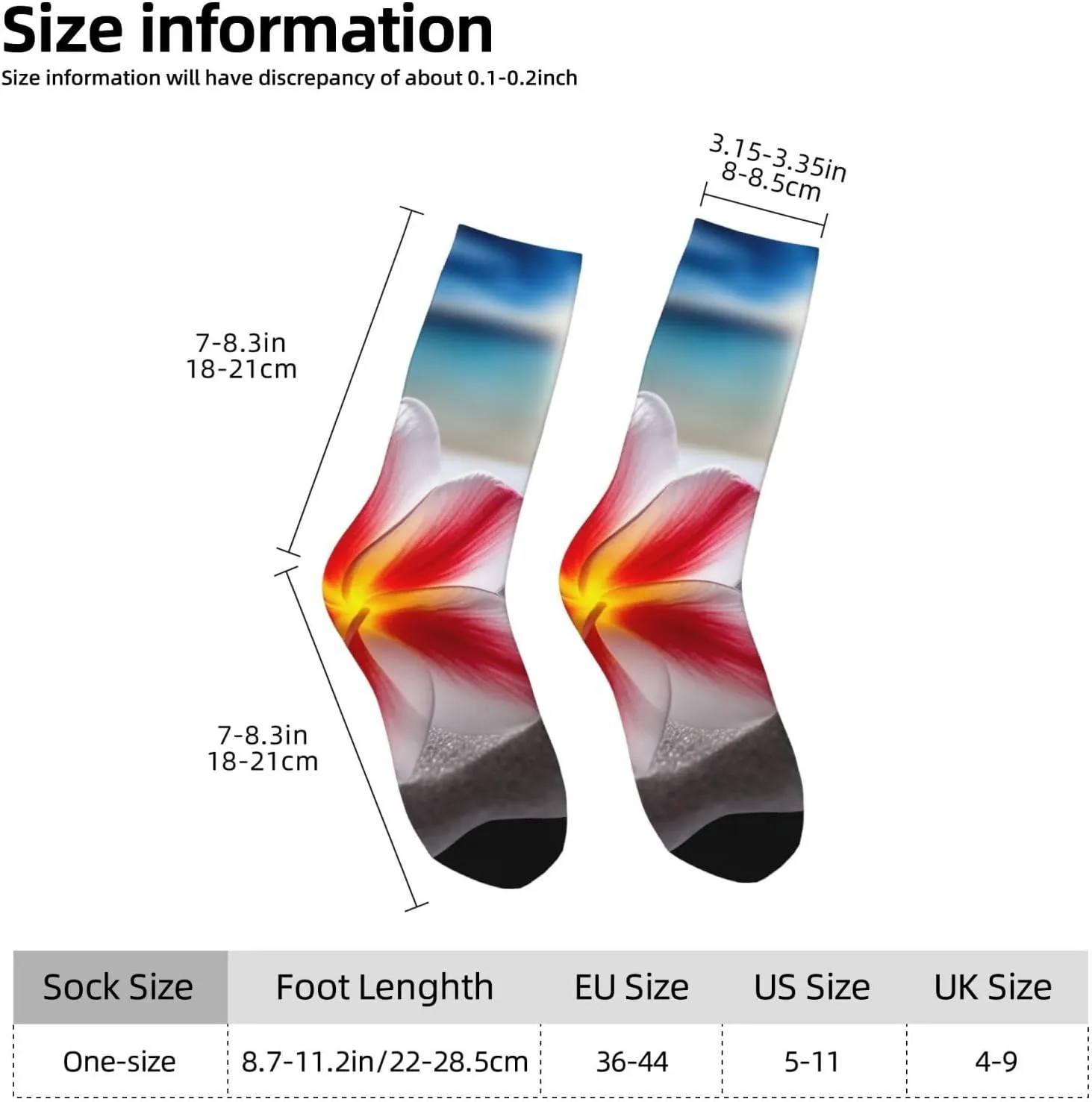 Crew Athletic Socks Moisture-Wicking Running Sock Tropical Flower and Zen Stone Casual Calf Socks for Men Women