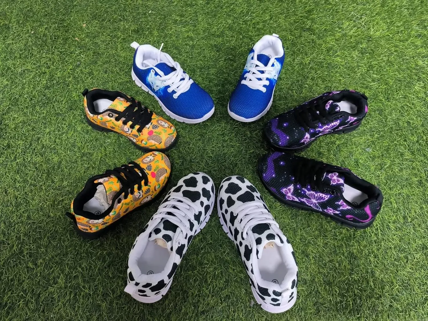 Cute Shoes for Girls Lace Up Sneakers Little Kids Tennis Sport Shoes for School Running Hiking