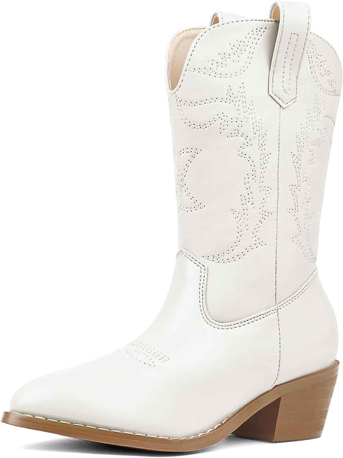 Eithy Cowgirl Chunky Heel Fashion Vintage Classic Boots Embroidered Western Boots for Kids/Big Kids