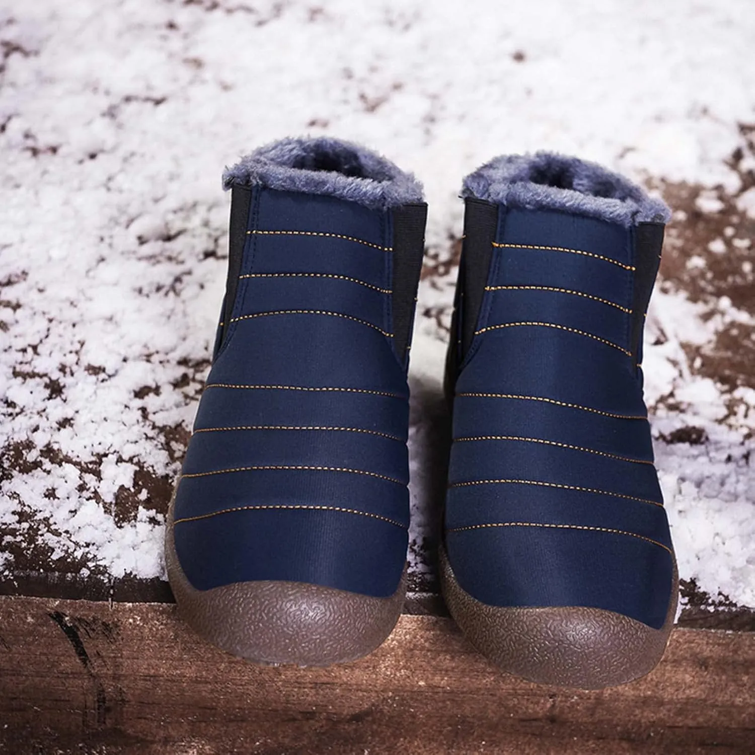 Eliogn Boys Girls Snow Boots Winter Warm High-Top Shoes Outdoor Sports Non-Slip Hiking Shoes Winter Shoes Antiskid Boots for Kids
