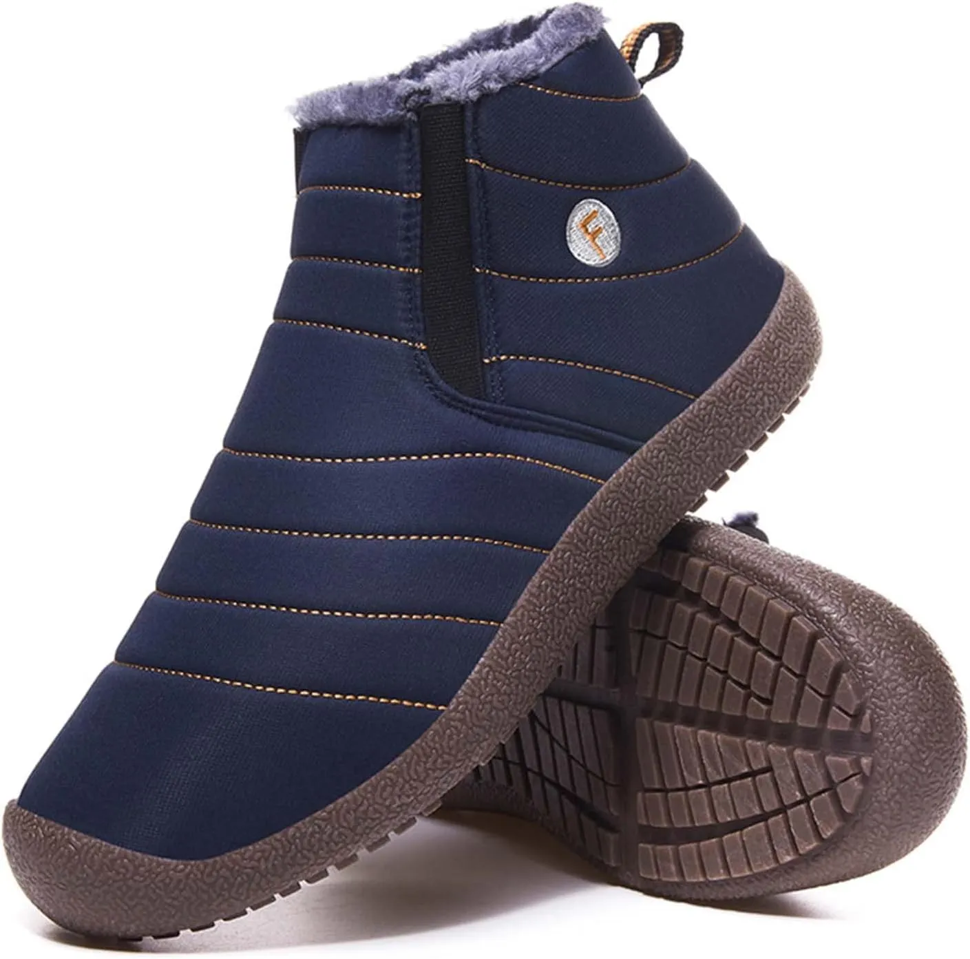 Eliogn Boys Girls Snow Boots Winter Warm High-Top Shoes Outdoor Sports Non-Slip Hiking Shoes Winter Shoes Antiskid Boots for Kids