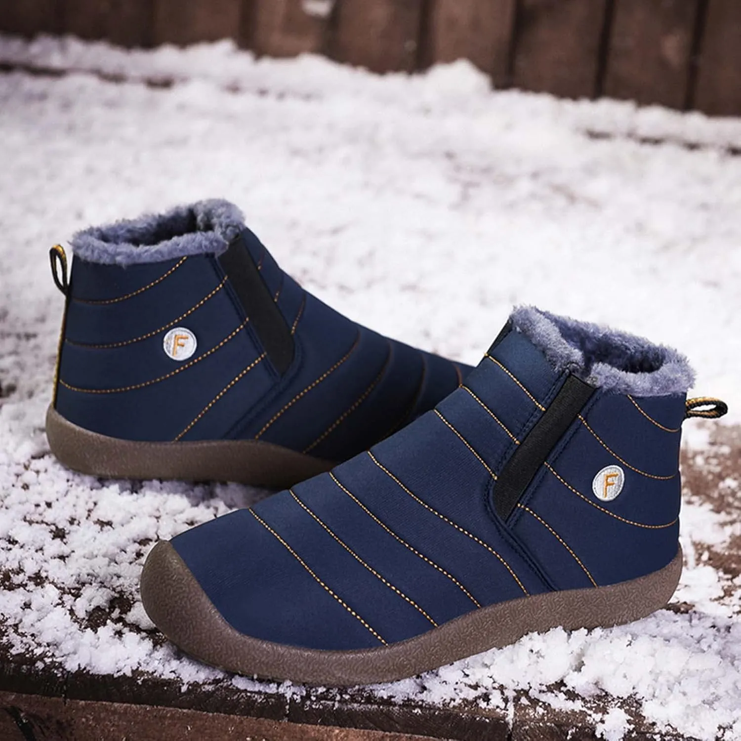 Eliogn Boys Girls Snow Boots Winter Warm High-Top Shoes Outdoor Sports Non-Slip Hiking Shoes Winter Shoes Antiskid Boots for Kids