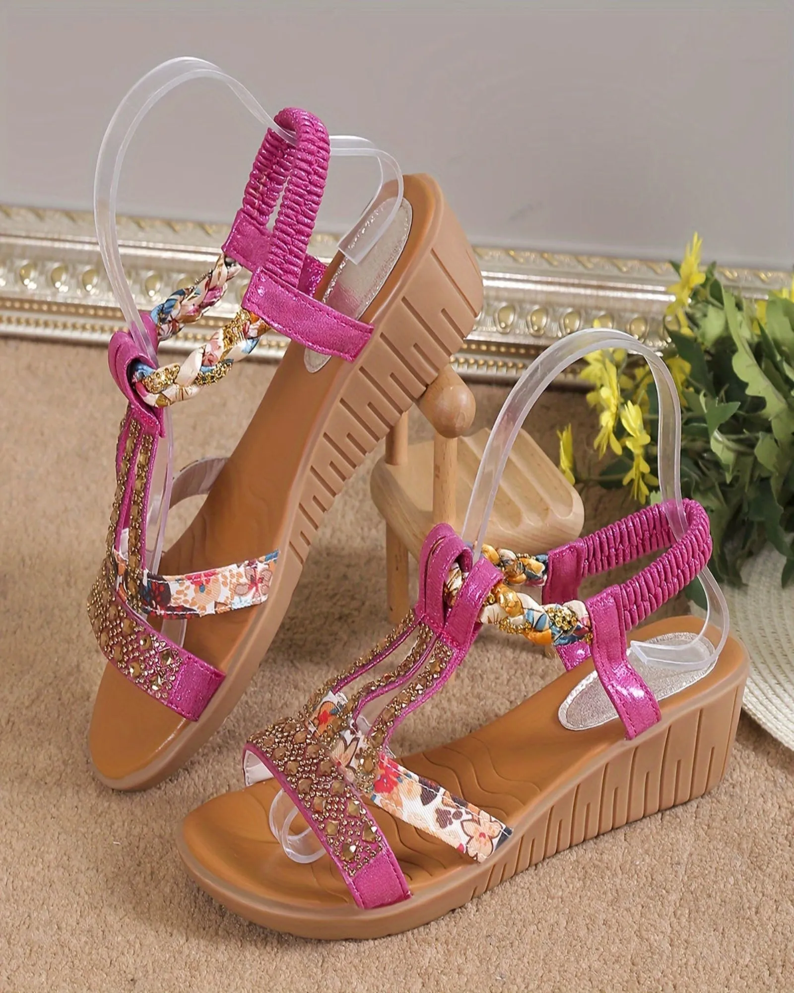 Emily – Stylish Bohemian Wedge Sandals