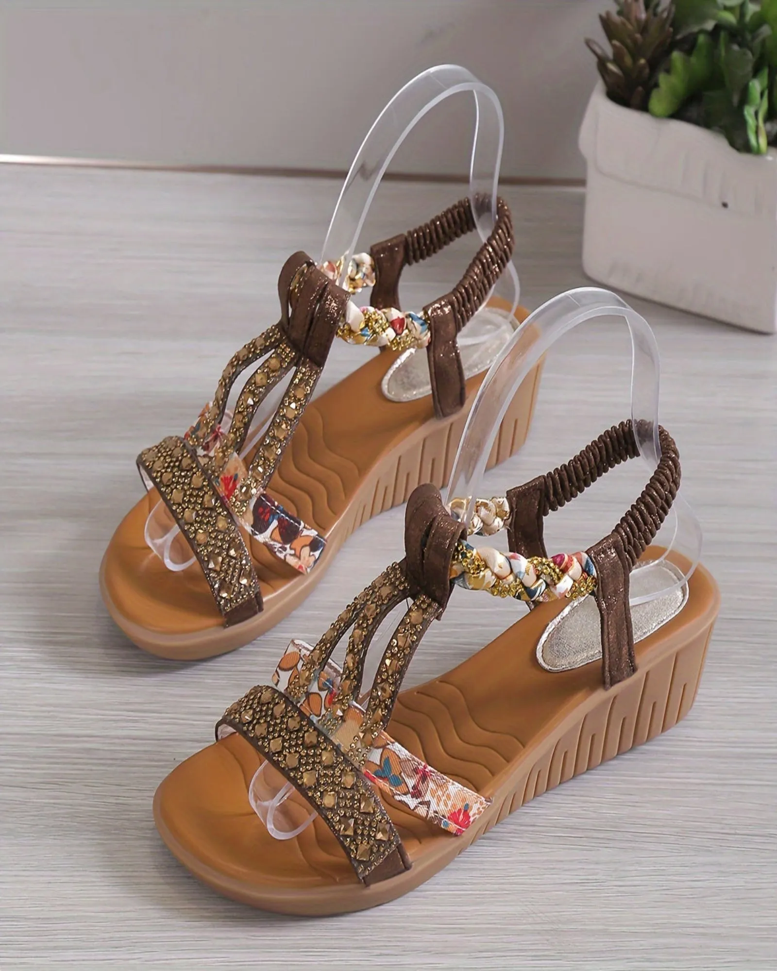 Emily – Stylish Bohemian Wedge Sandals