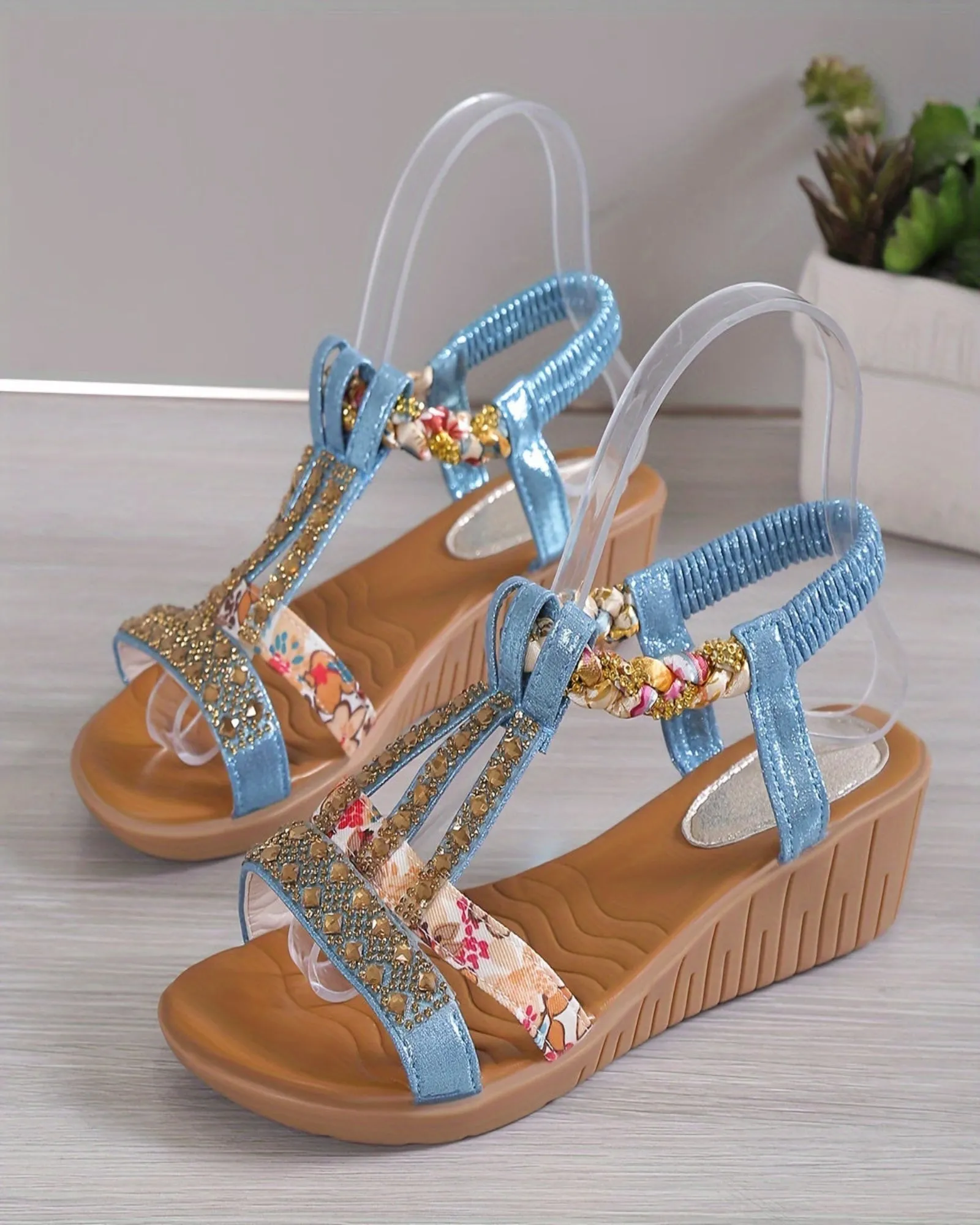 Emily – Stylish Bohemian Wedge Sandals